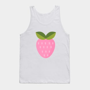 Pink strawberry. Tasty summer berry. Tank Top